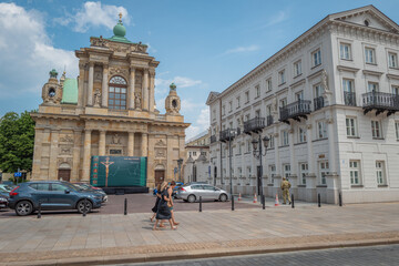 Warsaw, Poland - June 18 2025 "Beautiful architecture of Warsaw during the summer"
