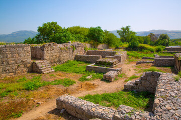 26 September 2023 Taxila, Pakistan. Ancient Sirkap remains. 