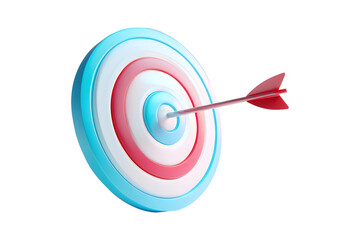 3D Bullseye Target with Arrow Hitting Center