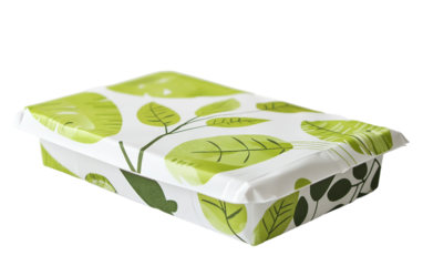 Environmentally conscious baby wipes pack made of compostable paper designed for zero waste parenting isolated on transparent background PNG
