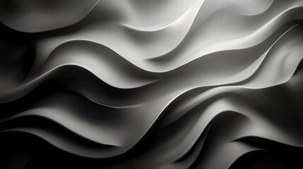 Obraz premium Waves of Texture on Abstract Wall in Monochrome Color Scheme