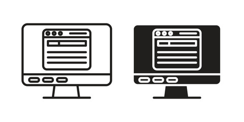 Web appsS icon vector, sign and symbol for design, website or apps elements.