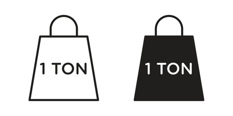 Tonne icon vector, sign and symbol for design, website or apps elements.