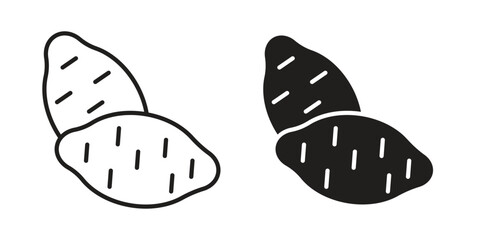 Sweet potato icon vector, sign and symbol for design, website or apps elements.