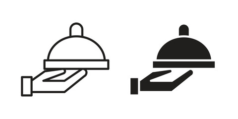 Restaurant Tray icon vector, sign and symbol for design, website or apps elements.