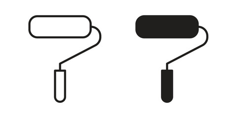 Paint roller icon vector, sign and symbol for design, website or apps elements.