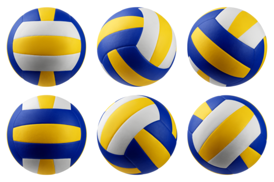 Volleyball ball isolated on white background, full depth of field