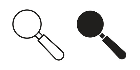 Magnifying glass icon vector, sign and symbol for design, website or apps elements.