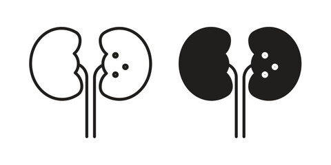Kidney disease icon vector, sign and symbol for design, website or apps elements.