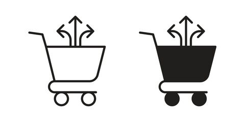 Cross sell icon vector, sign and symbol for design, website or apps elements.