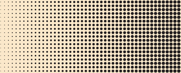 Seamless hexagonal dot pattern background. Polka dot pattern template. Monochrome dot texture. eps 10