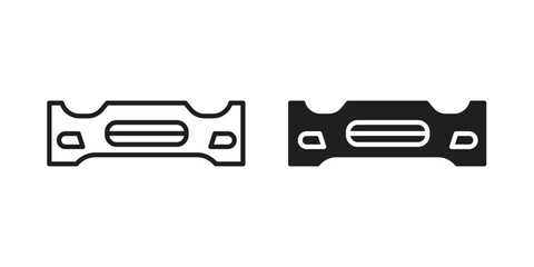 Car bumper icon vector, sign and symbol for design, website or apps elements.