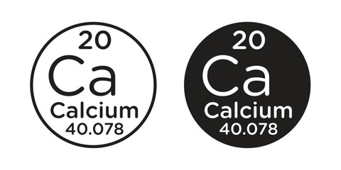 Calcium icon vector, sign and symbol for design, website or apps elements.