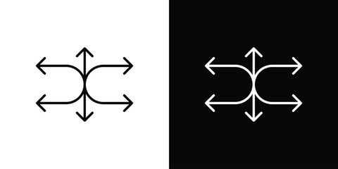 Versatile icon vector symbols pack in black and white lines