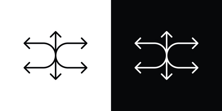 Versatile icon vector symbols pack in black and white lines