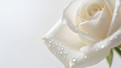 Fototapeta premium Close-Up Floral Texture – Ivory White Rose with Elegant Pastel Tone