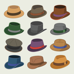Various Stylish Mens Hats Collection