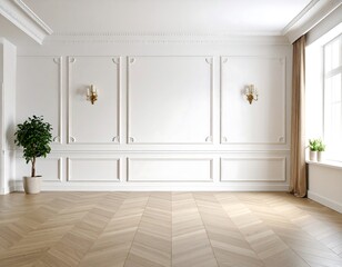 Obraz premium Elegant empty room with classic details