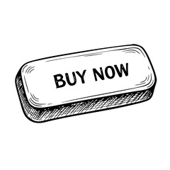 Vintage sketch of a "Buy Now" button in a simple design  