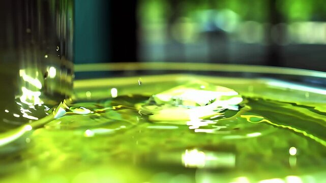 falling ice cube into mojito drink