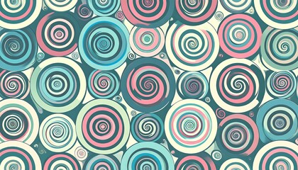 Abstract swirl circles pattern
