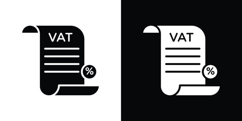 Value added tax VAT icon collection. Flat illustration of vector icon