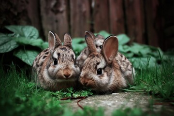 Fototapeta premium rabbit in the garden