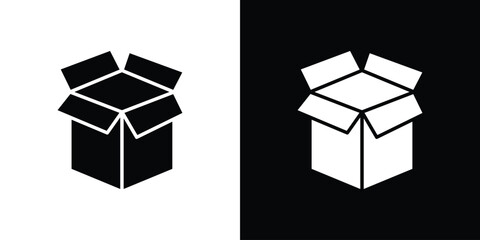Open box icon collection. Flat illustration of vector icon