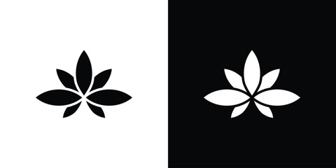 Fototapeta premium Lotus flower icon collection. Flat illustration of vector icon