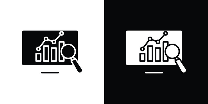 Data Analysing icon collection. Flat illustration of vector icon