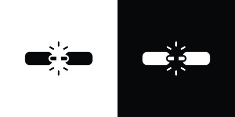 Broken link icon collection. Flat illustration of vector icon