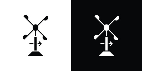 Anemometer icon collection. Flat illustration of vector icon