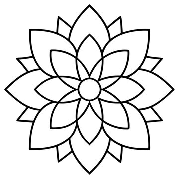 Floral mandala vector, a modern floral mandala art design, a black vector of floral mandala, a simple floral mandala art, a floral mandala isolated