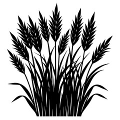 Grass vector, a modern grass art design, black vector of a grass set, simple grass art, a grass isolated