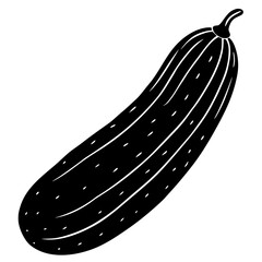 Cucumber vector, a cucumber art design, vector of a stylish cucumber, simple cucumber art, a cucumber isolated