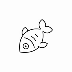 dead fish icon sign vector