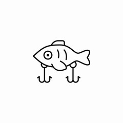 fish hooks icon sign vector