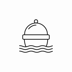 fishing buoy icon sign vector