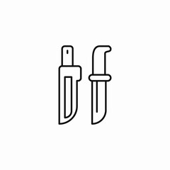 fishing knives icon sign vector