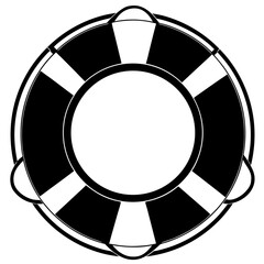 Naklejka premium Lifebuoy vector, a lifebuoy art design, vector of a lifebuoy, simple lifebuoy art, a simple lifebuoy isolated