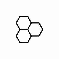 Obraz premium honeycomb cells icon sign vector