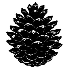 Obraz premium Pine cone vector, a pine cone art design, vector of a pine cone, pine cone art, a pine cone isolated