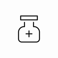 Obraz premium medical bottle icon sign vector
