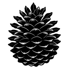 Obraz premium Pine cone vector, a pine cone art design, vector of a pine cone, pine cone art, a pine cone isolated
