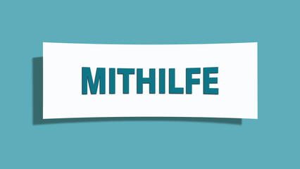 Mithilfe (Help) - A card isolated on light green background.
