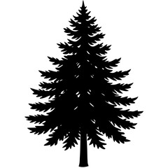 Obraz premium Pine tree vector, a pine tree art design, vector of a pine tree, pine tree art, a pine tree isolated