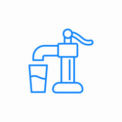 water pump glass icon sign vector