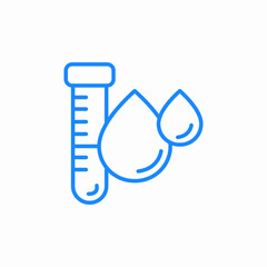 water sample tube icon sign vector