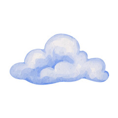Airy blue clouds. Vector graphics.