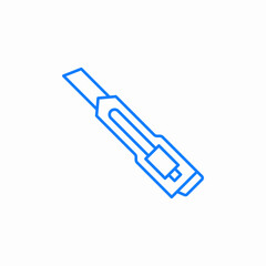 Fototapeta premium blade chisel icon sign vector